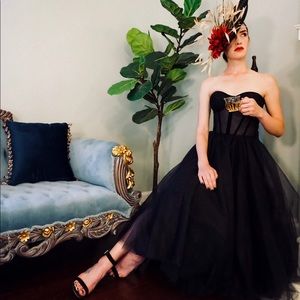 COPY - Milla Black Midi Tulle Formal Dress